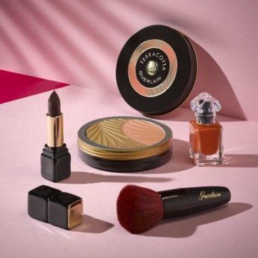 fotografia producto cosmetica bodegon terracota guerlain douglas eva casado